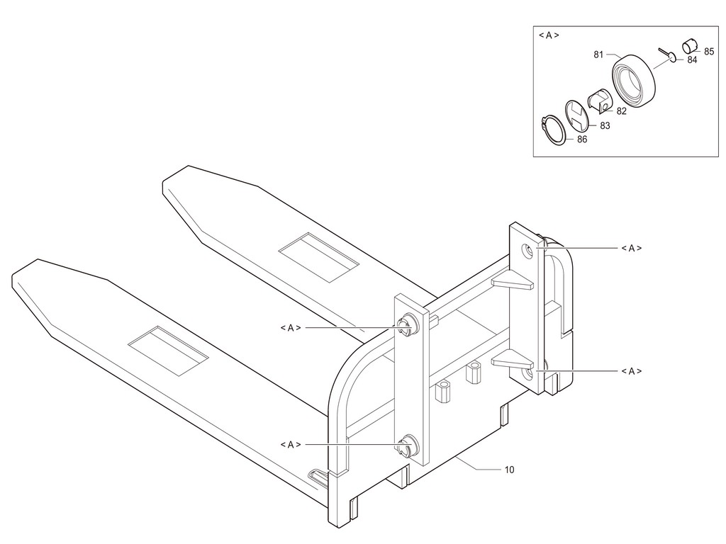 BYD Lift Trucks CARRIAGE (3STAGE FREE LIFT MAST)